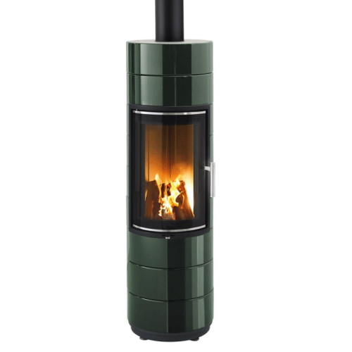 Krbová kamna Leda PEPPA TEC s katalyzátorem, tmavě zelený smalt